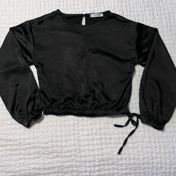 4TH + RECKLESS Long Sleeve Black Blouse Size Small - Picture 3 of 8
